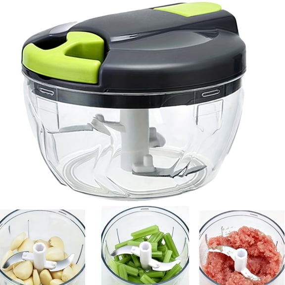 1 Piece Multifunctional Vegetable Chopper And Garlic Press - Manual Food Chopper And Press For Kitchen Efficiency