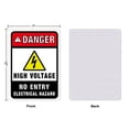 thumbnail image 2 of 2 Pack Danger High Voltage No Entry Electrical Hazard Warning Signs 7x10 inches 30 Mil Aluminum Security Warning Signs, 2 of 7