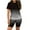 Black, variant on Babysbule Summer Womens Tops Short Sleeve Two-Piece Women Fashion Tees O-Neck Top + Shorts Short Sleeve Set T-Shirt