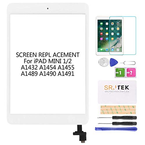 Voorbereiding Stijgen vlinder for IPad Mini 2 Touch Screen Replacement, A1432 A1454 A1455 A1489 A1490 for  IPad Mini 1 Digitizer Replacement Glass Repair Parts, with IC Chip,Home  Button,Cameral Holder,White - Walmart.com