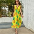 thumbnail image 5 of Lunarable Pineapple Art Sleeveless Dress Women's Summer Suit Dresses for Women 2025 Luxury Party Dress, 5 of 7