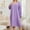 Purple, variant on Women Long Sleeve Nightgowns Soft Cotton Button Nightshirt Pockets Full Length Sleepshirt Casual Sleepwear Pajama Dress on Clearance