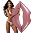 thumbnail image 1 of ParentGiant Pink Lips Pool Float – 43.3 x 31.5 Inch Adult Water Lounger Large Pool Float Inflatable Big Mouth Print Floating Row Water Toy Rest Swimming, 1 of 6