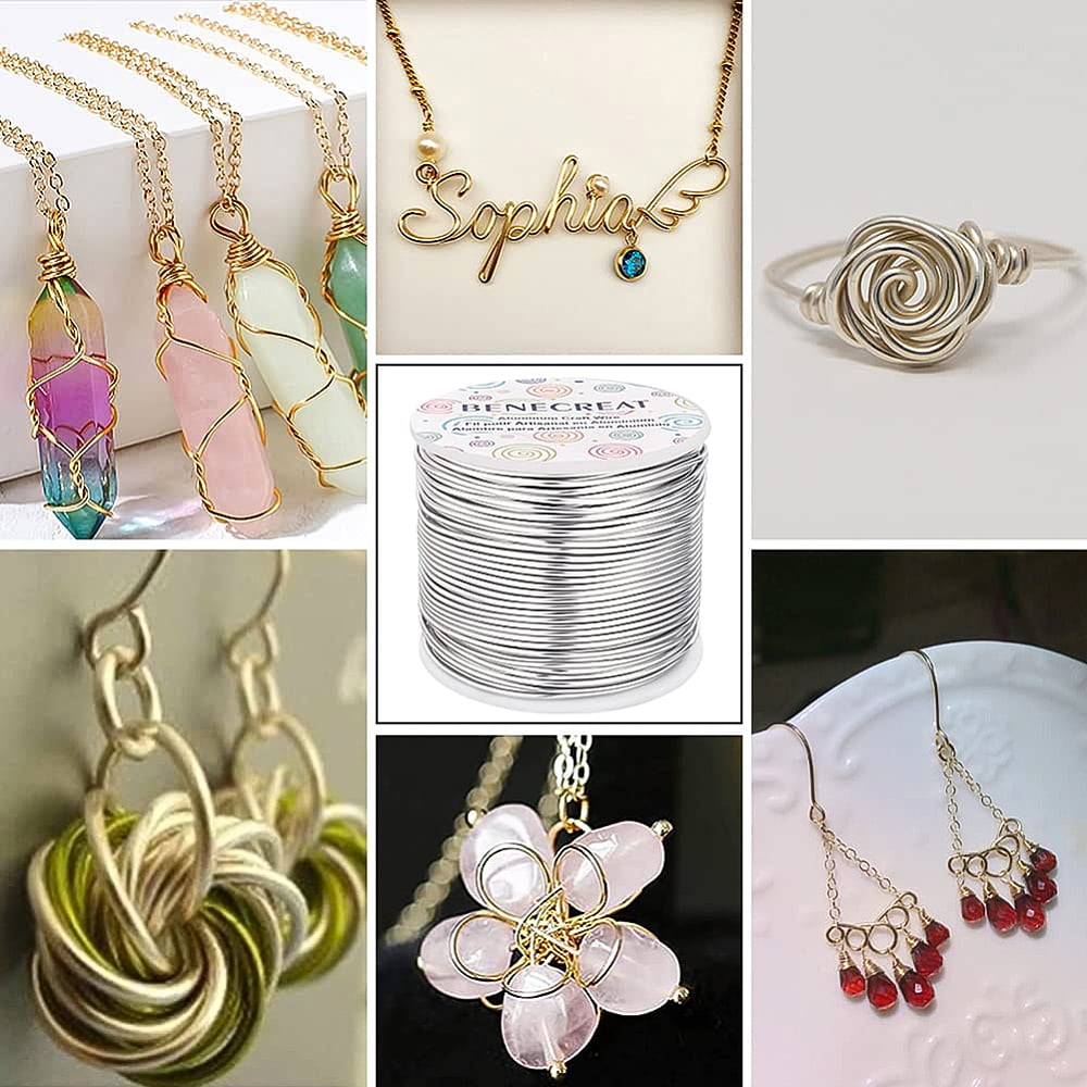15 Gauge 220Feet Soft Aluminum Wire Anodized Jewelry Craft Making Beading Floral Colored Aluminum Craft Wire Gem Wrapping Jewelry Craft