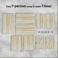 thumbnail image 6 of Outsunny Wood Outdoor Storage Cabinet, Compact Garden Shed Potting Shed with Shelf and Double Doors, Natural Wood, 6 of 8