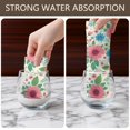 thumbnail image 4 of 2 Pcs Pioneer Flower Floral Print Pattern Kitchen Towels, Funny Microfiber Dish Towel Set, 18" X 26" Tea Towels, 4 of 6