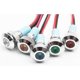 thumbnail image 3 of 1pcs 8mm Flat Head LED Metal Indicator Light 8mm Signal lamp 6V 12V 24V 220v with Wire red Yellow Blue Green White(12V Red), 3 of 3