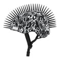thumbnail image 3 of Krash Youth Street Writer Mohawk Bike Helmet, Black and White, 8+ (54-58cm), 3 of 6