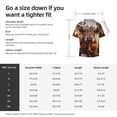 thumbnail image 5 of Lsque Realistic Flower Cow print Men's Cuban Collar Short Sleeve Shirt Summer Beachwear Casual Button Down Fashionable Vacation Leisure Shirt-Medium, 5 of 7