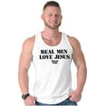 thumbnail image 5 of Real Men Love Jesus Christian Tank Top Sleeveless Tee Men Brisco Brands S, 5 of 6