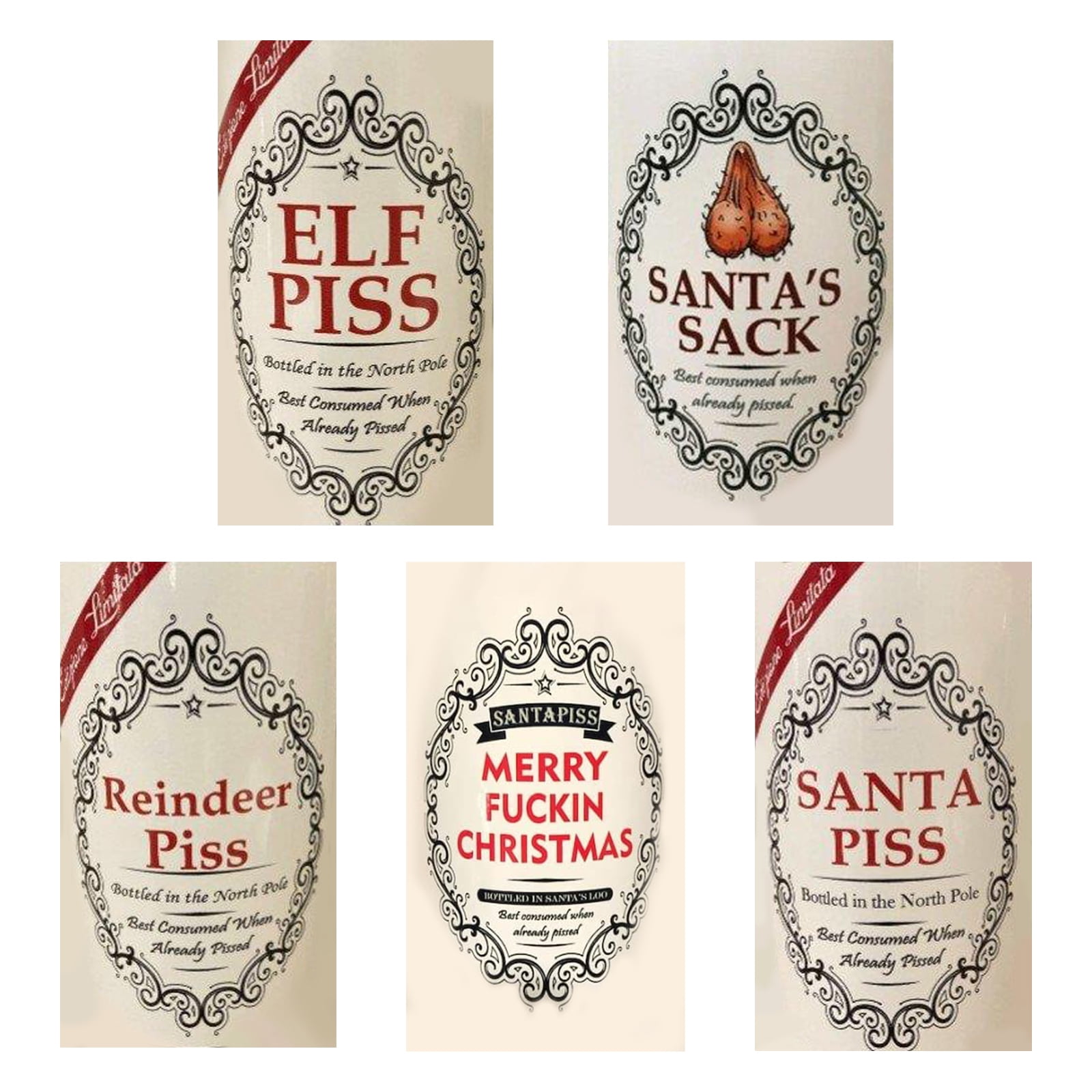 5Pack Christmas Funny Novelty Bottle Labels,Christmas Themed Waterproof Joke Bottle Label Set,Personalized Wine Bottle Stickers Gift for Friends,Family,Office Workers - Walmart.com 5pack-christmas-funny-novelty-bottle-labels-christmas-themed-waterproof-joke-bottle-label-set-personalized-wine-bottle-stickers-gift-for-friends-family-office-workers-walmart-com