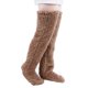 thumbnail image 1 of Over Knee High Fuzzy Long Socks Plush Slipper Stockings Leg Warmers Winter Home Sleeping Socks, 1 of 4