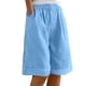 thumbnail image 1 of Pantalones Elásticos de Cintura para las Mujeres Casual Suelto Color Sólido Pantalones de Bolsillo, Cintura Alta Cómodos Joggers para Diario, 1 of 5