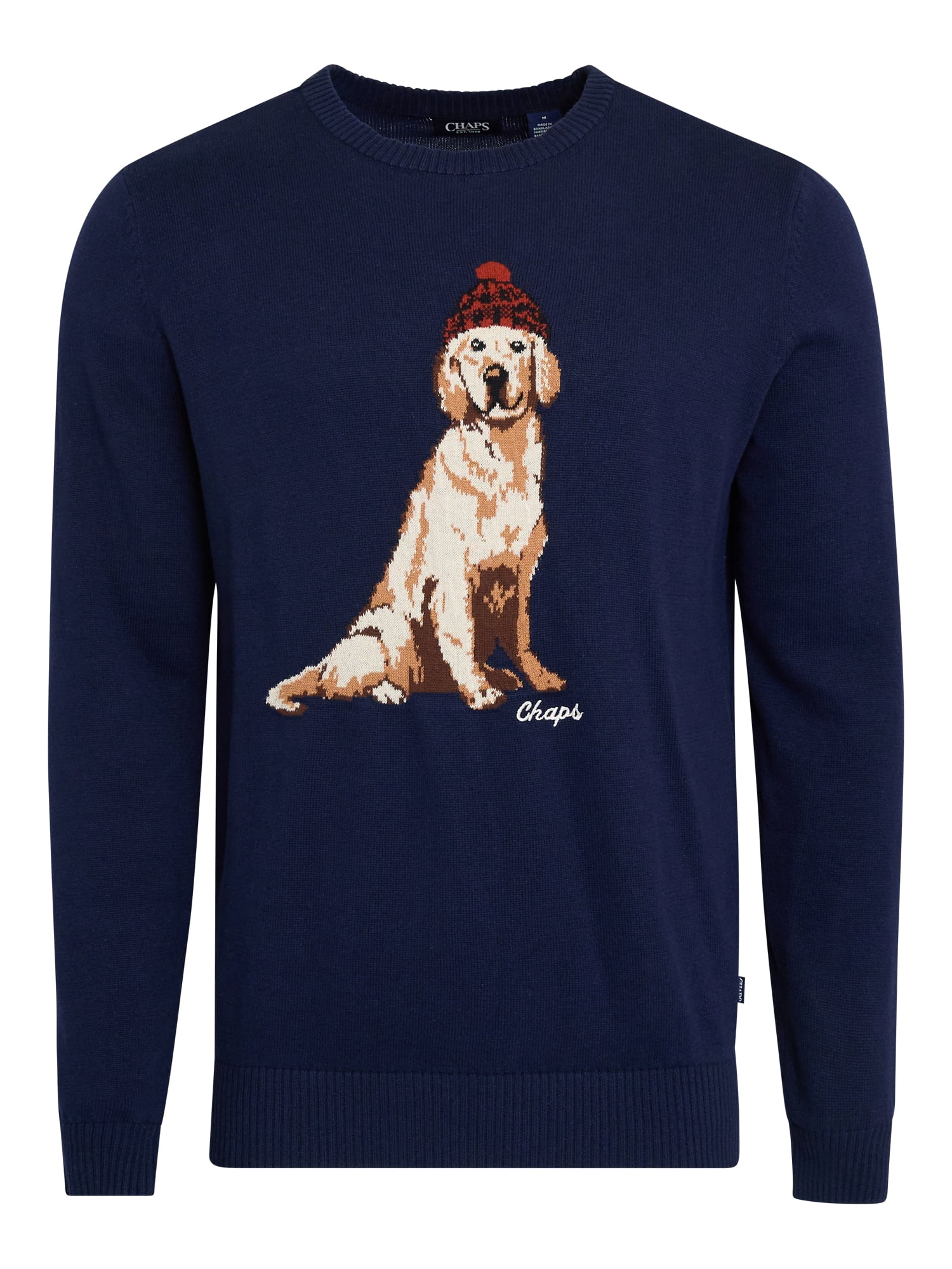Chaps Men's & Big Men's Cotton Novelty Holiday Crewneck Sweater, Sizes S-3XL