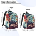 thumbnail image 3 of Picia Western Style Bald Eagle Printed Canvas Daypack - Stylish and Durable Vintage Compact Backpack - Class, Work, Travel, or Laptop Bookbag,Organized Compartments-Medium, 3 of 6