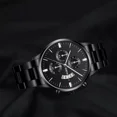thumbnail image 4 of Reloj De Pulsera Metal Casual De Negocios Para Moda Hombre Bisel Negro, 4 of 6