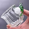 thumbnail image 3 of Taza de vidrio soplado a mano con asa en forma de lirio de la válvula, 135 ml. Tazas de café/té de vidrio borosilicato transparente., 3 of 6