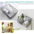 thumbnail image 4 of NOGIS Freezer Baskets,Farmhouse Metal Wire Basket Freezer Storage Wire Baskets Organizer Wire Storage Basket for Kitchen Pantry Organizer Bins,11"x8.7"x4.7"(1Pack,Black Small), 4 of 7