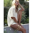 thumbnail image 6 of Swimsuit Cover Up for Women Crochet Sleeveless Tunic V Neck Bikini Beachwear Sheer Bathing Suit Coverups Alsol Lamesa, 6 of 6
