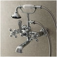 thumbnail image 7 of Kingston Brass Wall-Mount Clawfoot Tub Faucets With Brushed Nickel AE557T8, 7 of 7