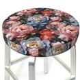 thumbnail image 3 of Fotbe Rose Flowers Stool Covers Round,Waterproof Round Bar Stool Covers Bar Chair Covers Washable Stool Cushion Slipcover for 12-14 Inch Chair-13 inch, 3 of 7