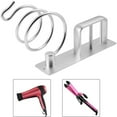 thumbnail image 3 of Bleiou Hair Dryer Holder Hairdryer Station Wall Mounted Spiral Shelf Bracket Stand Hanger Straightener Organizer Blow Storage with Holes Rack For Bathroom Aluminum Professional,Silver, 3 of 6