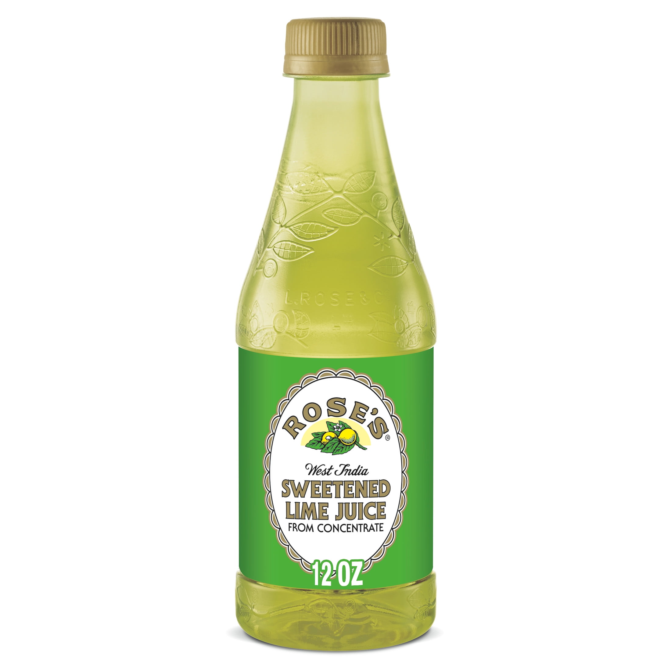 (4 pack) Rose's Sweetened Lime Juice, 12 fl oz, Bottle