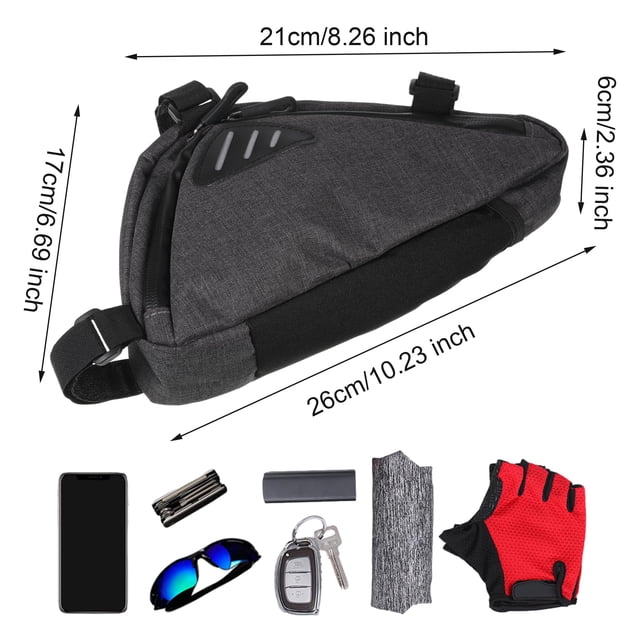 mmirethe Sacoche de Vélo Durable Noire Imperméable pour Cyclistes Unisexes Facile à Installer