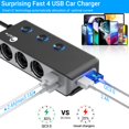 thumbnail image 2 of Divisor de encendedor de cigarrillos Qidie Quick Charge 3.0 180W, 2 of 7