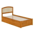 thumbnail image 2 of AFI Richmond Twin XL Wood Platform Bed with Footboard and Twin XL Trundle, Light Toffee, 2 of 14