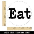 thumbnail image 2 of Eat Fun Text Self-Inking Rubber Stamp Ink Stamper - Yellow Ink - Small 3/4 Inch, 2 of 7