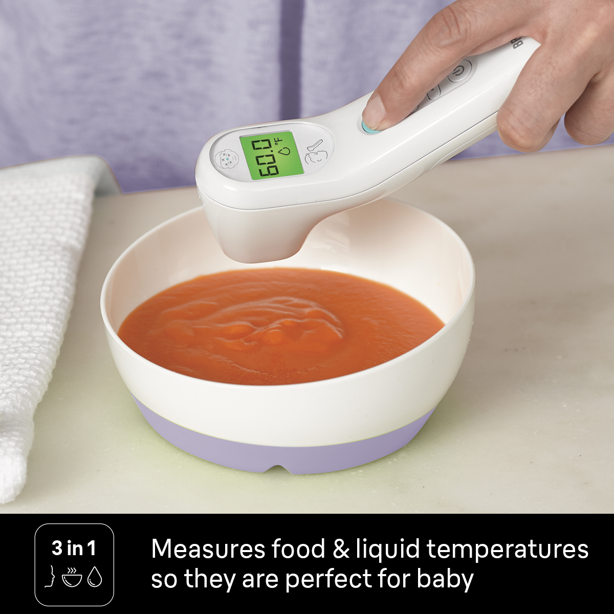 Braun 3-in-1 Digital No Touch Thermometer, Suitable for All Ages, BNT100US, White - image 5 of 10