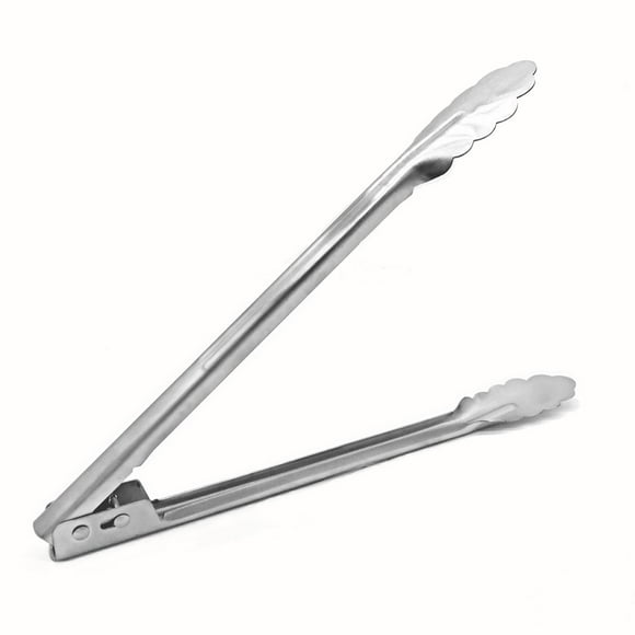 Kitchen Supply 12" Stainless Steel Locking Tongs
