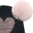 thumbnail image 4 of Otqutp 3 to 10Years Children's Sun Cap Knit Hat Woolen Hat Double Hairball Woolen Hat Girls Love Knit Hat Valentine's Day, 4 of 5