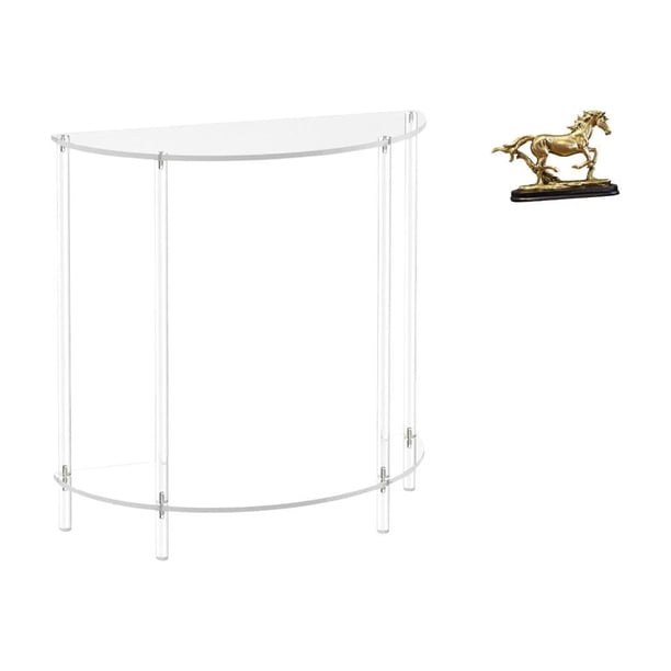 Mesita de noche de acrílico,Mesa auxiliar de acrílico transparente Mesa auxiliar transparente en capas,Figura de caballo,Escultura de figura de caballo en miniatura coleccionable,Estatua de