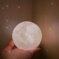 thumbnail image 2 of 8.5cm Lune Lampe Chambre Rêve Réglable Veilleuses Ambiantes Protection des Yeux Couloir Chevet Lampes de Table, 2 of 5