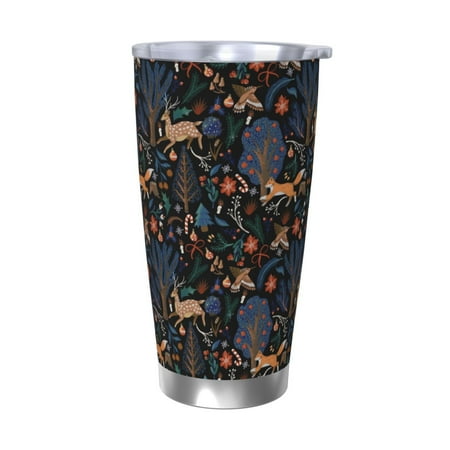 

Bingfone fall fox deer bird for 20 Oz Stainless Steel Travel Mug Double Wall Water Coffee Cup for Home Office Outdoor Works Great for Ice Drinks and Hot Beverage-Without Straw