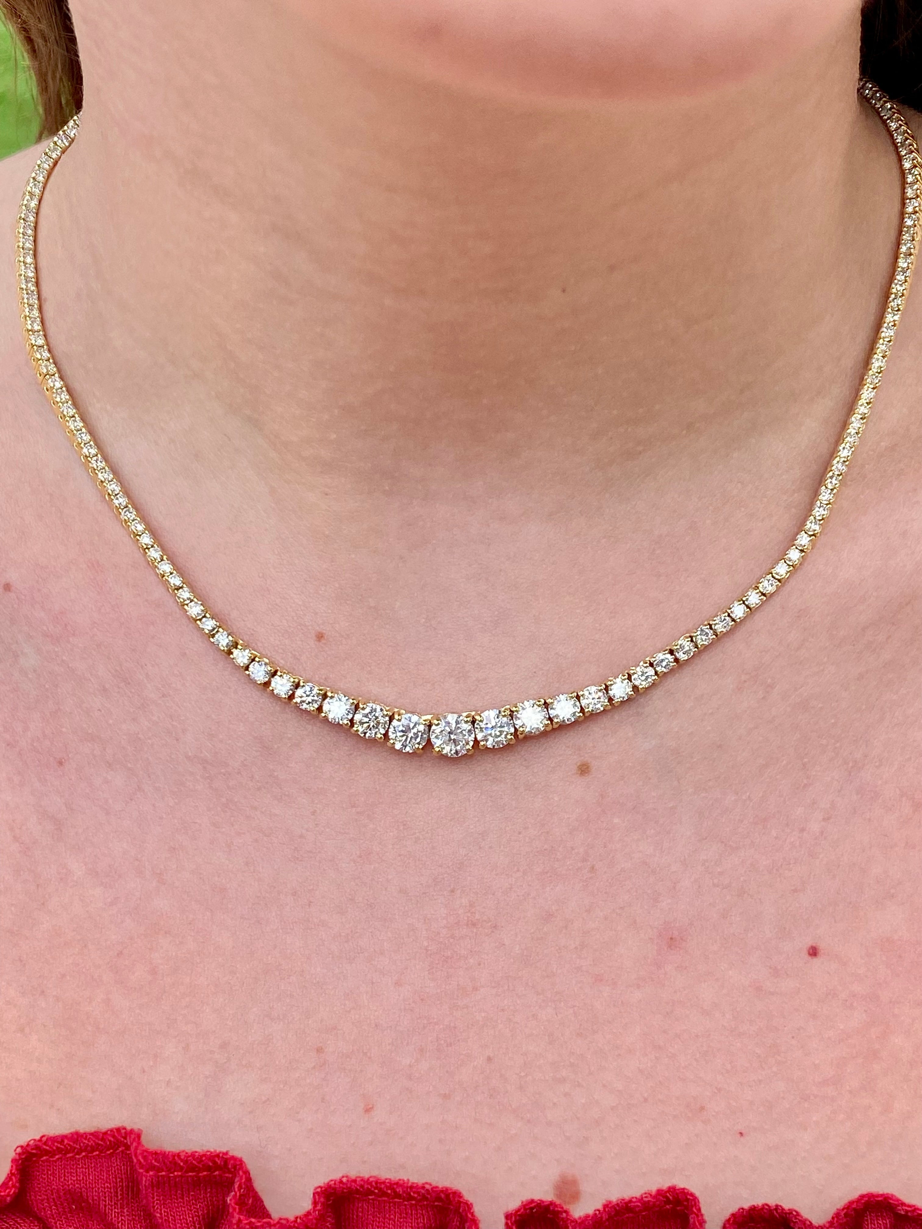 10 carat Diamond Tennis Necklace – Ascot Diamonds