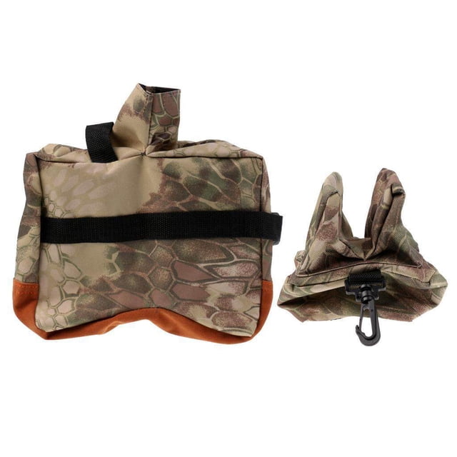 Unfilled Hunting Shooting Sand Bag Set Supplies Shooting Bench Front Rear Bench Rest Bag Python Camo