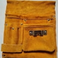 thumbnail image 4 of Reinforced Leather Tool Bag with Waist Belt Large Capacity Tool Belt Tool Organizer Pouch for Electrician Carpenters, 4 of 5