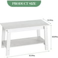 thumbnail image 2 of Industrial 2-Tier Coffee Table, 31.5" Narrow Storage Side Table with Rustic Finish for Living Room & Bedroom., 2 of 8