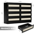 thumbnail image 2 of 8-Drawer Rattan Dresser - Wood Storage for Bedroom, Living Room, Hallway,Black, 2 of 7