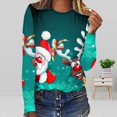 thumbnail image 1 of Pntutb - Camiseta holgada con estampado de moda para mujer, blusa de manga larga, cuello redondo, tops casuales Pntutb Pntutb-1475, 1 of 5