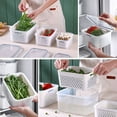 JLLOM 3 Pack Veggie Storage Containers for Fridge with Lids, Ideal for
