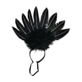 thumbnail image 4 of Tocado de plumas, tocado para disfraz, diadema tocado, diademas para el pelo para Cosplay, tocado para actuación de baile de Halloween, Festival negro, 4 of 8