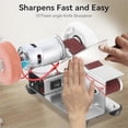 thumbnail image 2 of US Plug,Mini Belt Sander-Power Belt ,Small Bench Belt Sander Machine,7 Gear Adjustable Speed Electric Belt Sander, 2 of 5
