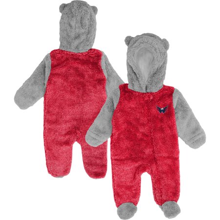 Newborn & Infant Red Washington Capitals Game Nap Teddy Fleece Bunting Full-Zip Sleeper Newborn & Infant Red Washington Capitals Game Nap Teddy Fleece Bunting Full-Zip Sleeper