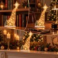 thumbnail image 2 of Christmas Shelf-Edge Lighted Scene Decor, Glowing Holiday Shelf Display for Christmas, Magical Waterfall String Light Christmas Tabletop & Bookshelf Decor for Cabinet & Fireplace (C), 2 of 6