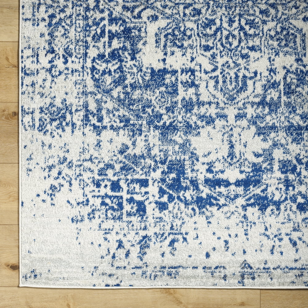 Livabliss Area Rugs for Living Room, 3x16 Harput Traditional Blue Runner Rug, Bedroom Dining Room Home Decor Stain Resistant Carpet (2'7" x 16' Runner)