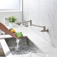 thumbnail image 2 of Cfowner Pot Filler Folding Faucet for Bar, Wall Mount Kitchen Faucet with Double Joint Swing Arm, Brushed Nickel, 2 of 5